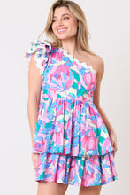 Load image into Gallery viewer, One Shoulder Floral Print Dress
