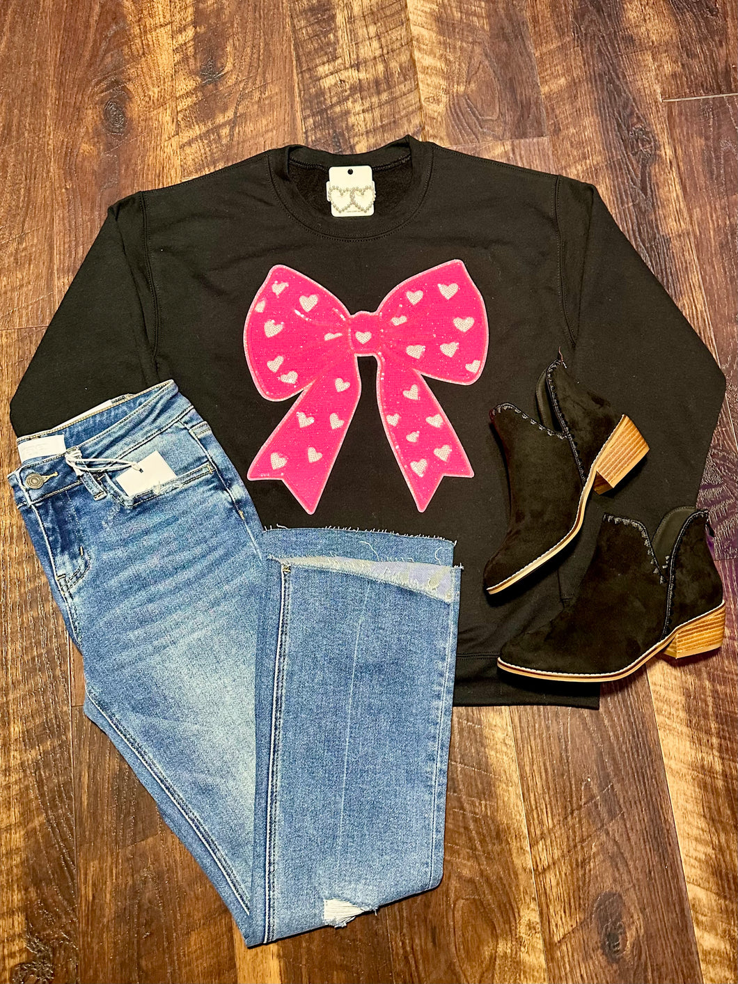 Sequin Valentine’s Bow Sweatshirt