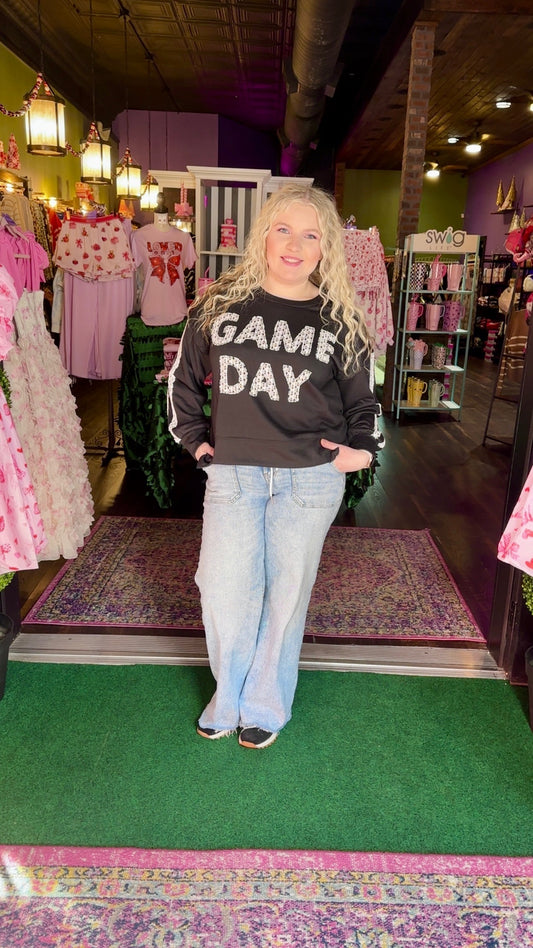 Black & White GAME DAY Pullover