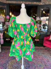 Load image into Gallery viewer, Tiered Green Cheetah Romper
