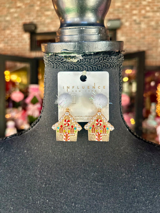 Gingerbread House Earrings