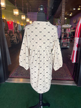 Load image into Gallery viewer, Oatmeal Corduroy Bow Print Babydoll Dress
