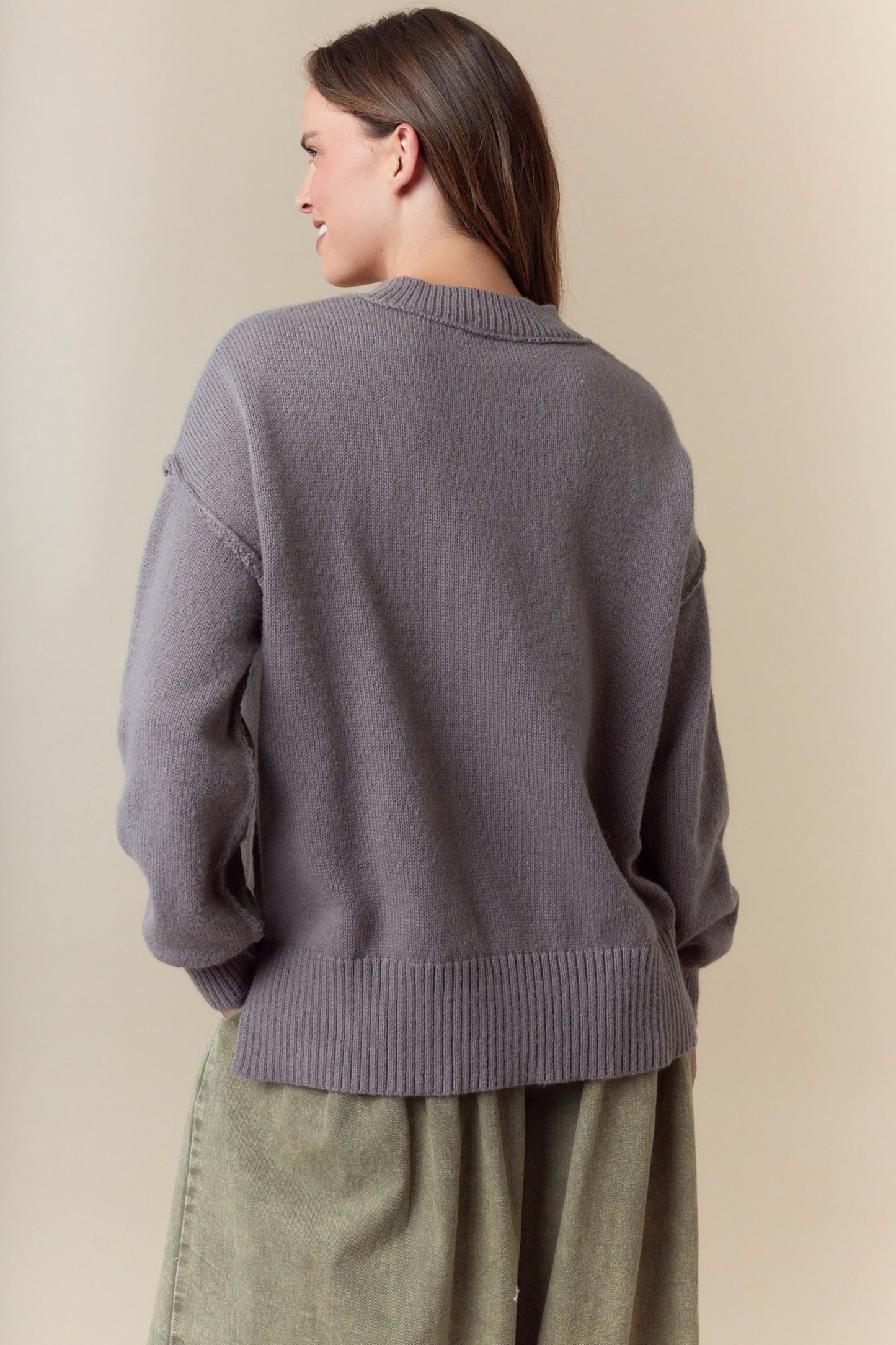 Pumpkin & Lace Bow Sweater