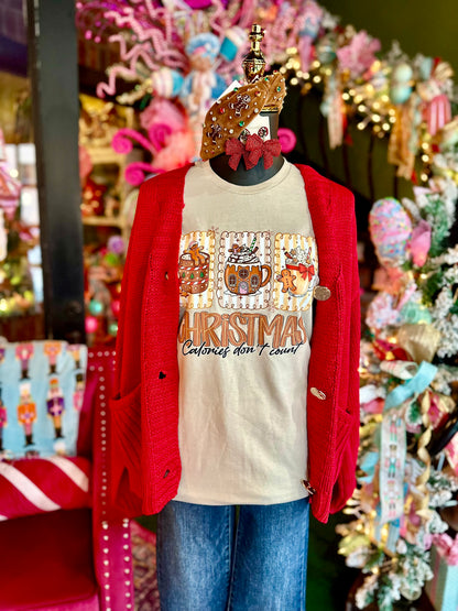 Red Chunky Knit Button-Up Cardigan