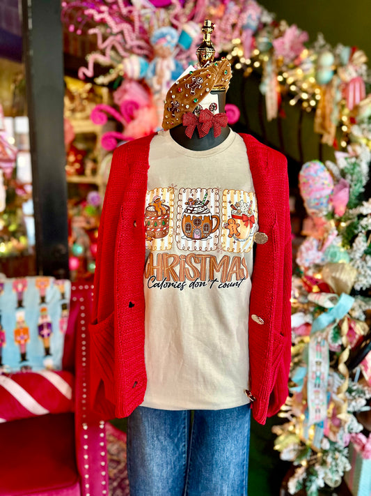 Red Chunky Knit Button-Up Cardigan