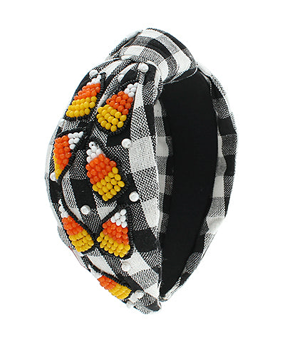 Beaded Candy Corn Headband