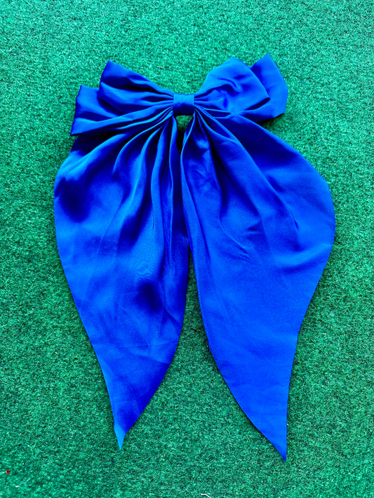 Royal Blue Bow Barrette