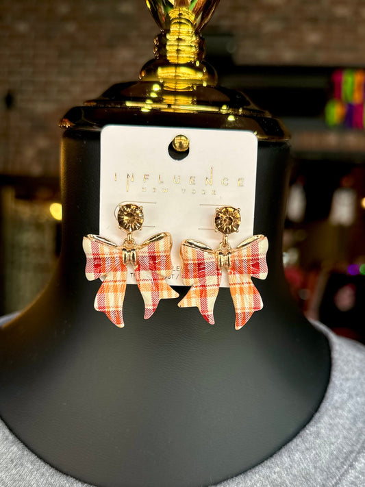 Thanksgiving Bow Earrings