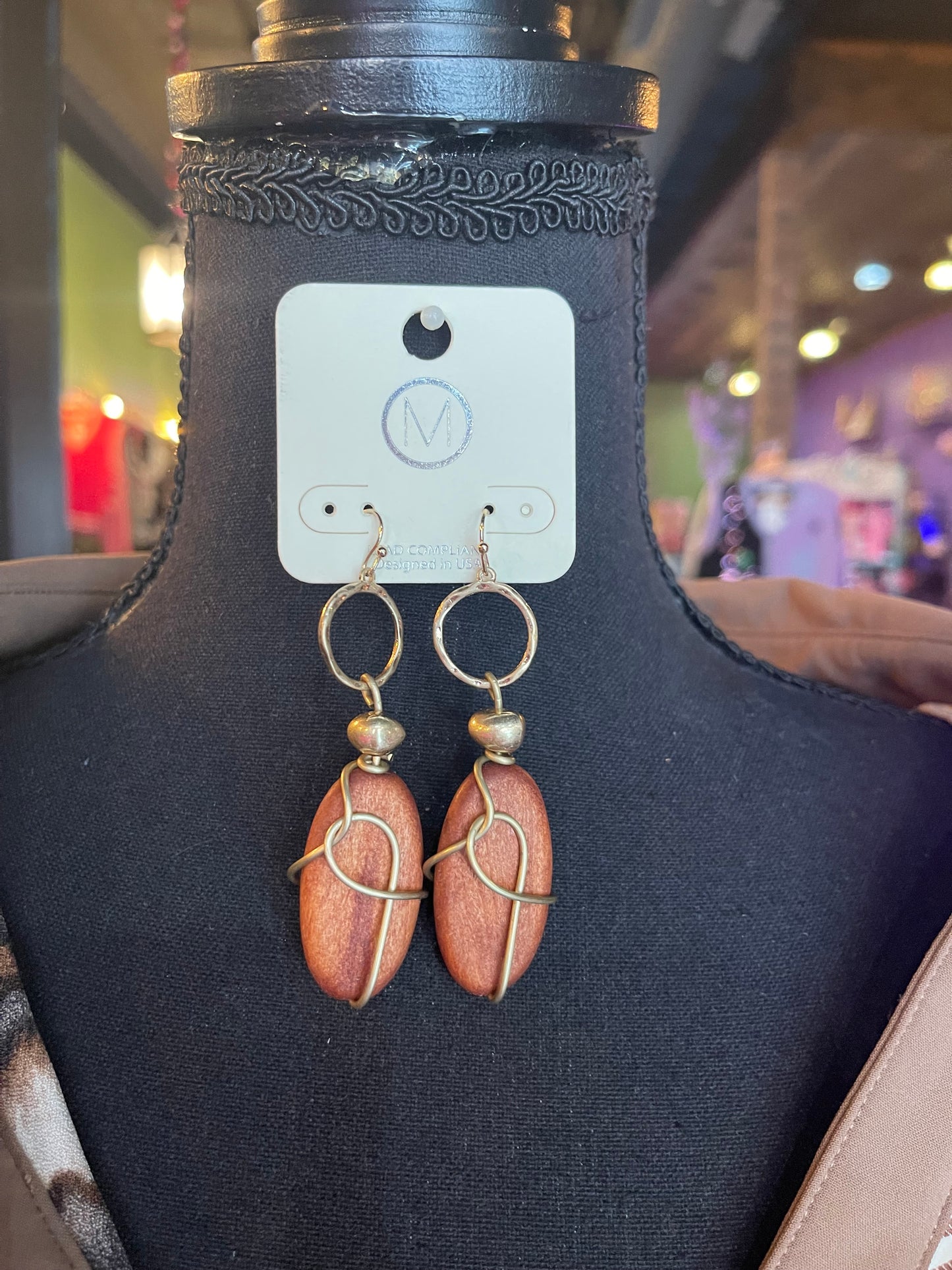 Wired Wooden Dangles