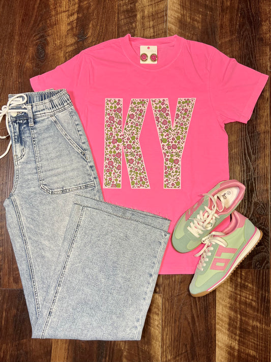Ditsy Floral KY Comfort Colors T-Shirt