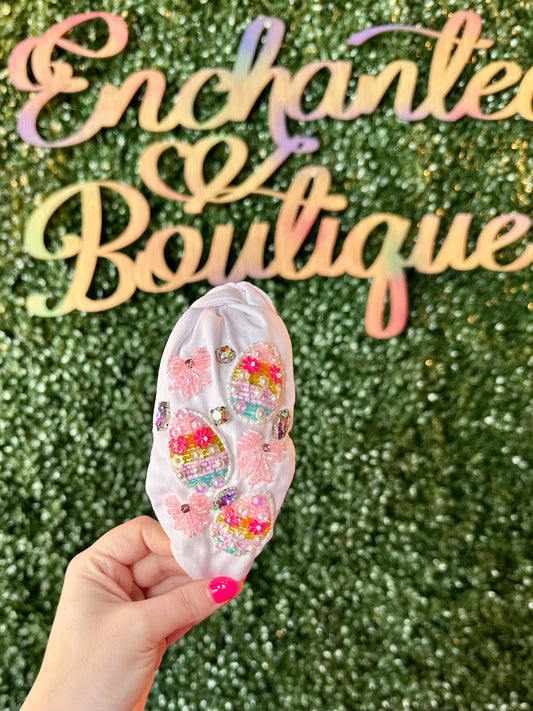 Beaded Easter Egg Headband