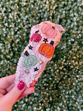 Load image into Gallery viewer, White Sequin Pumpkin Top Knot Headband
