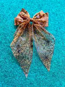 Tulle Halloween Bow Barrette