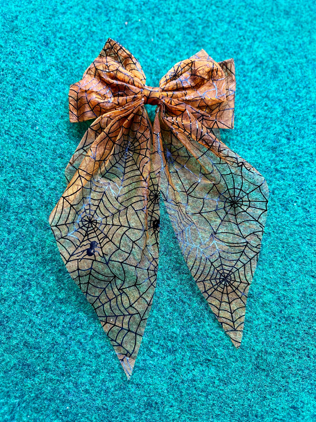 Tulle Halloween Bow Barrette