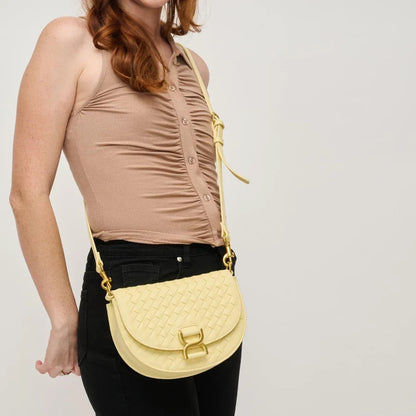 Alise Butter Yellow Woven Crossbody
