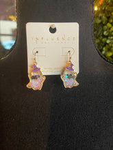 Load image into Gallery viewer, Glittery Ghost Drop Earrings
