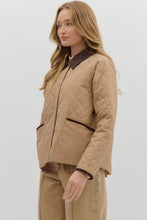 Load image into Gallery viewer, Diamond Quilted Long Sleeve Coat
