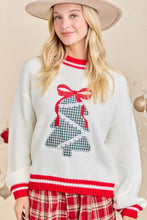 Load image into Gallery viewer, Christmas Tree Patchwork Sweater
