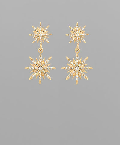 Rhinestone Starburst Earrings