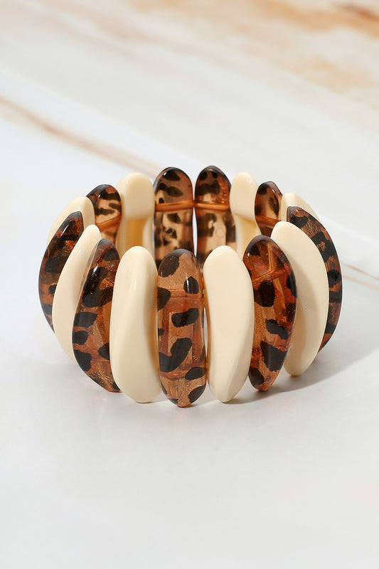 Marquise Resin Beaded Stretch Bracelet