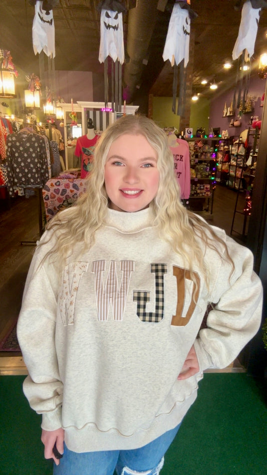 WWJD Mock Neck Sweatshirt