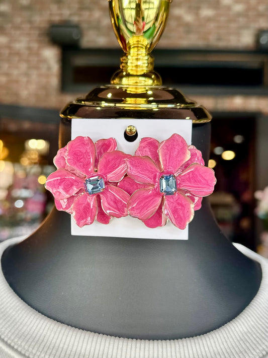 Fuchsia Flower Earrings