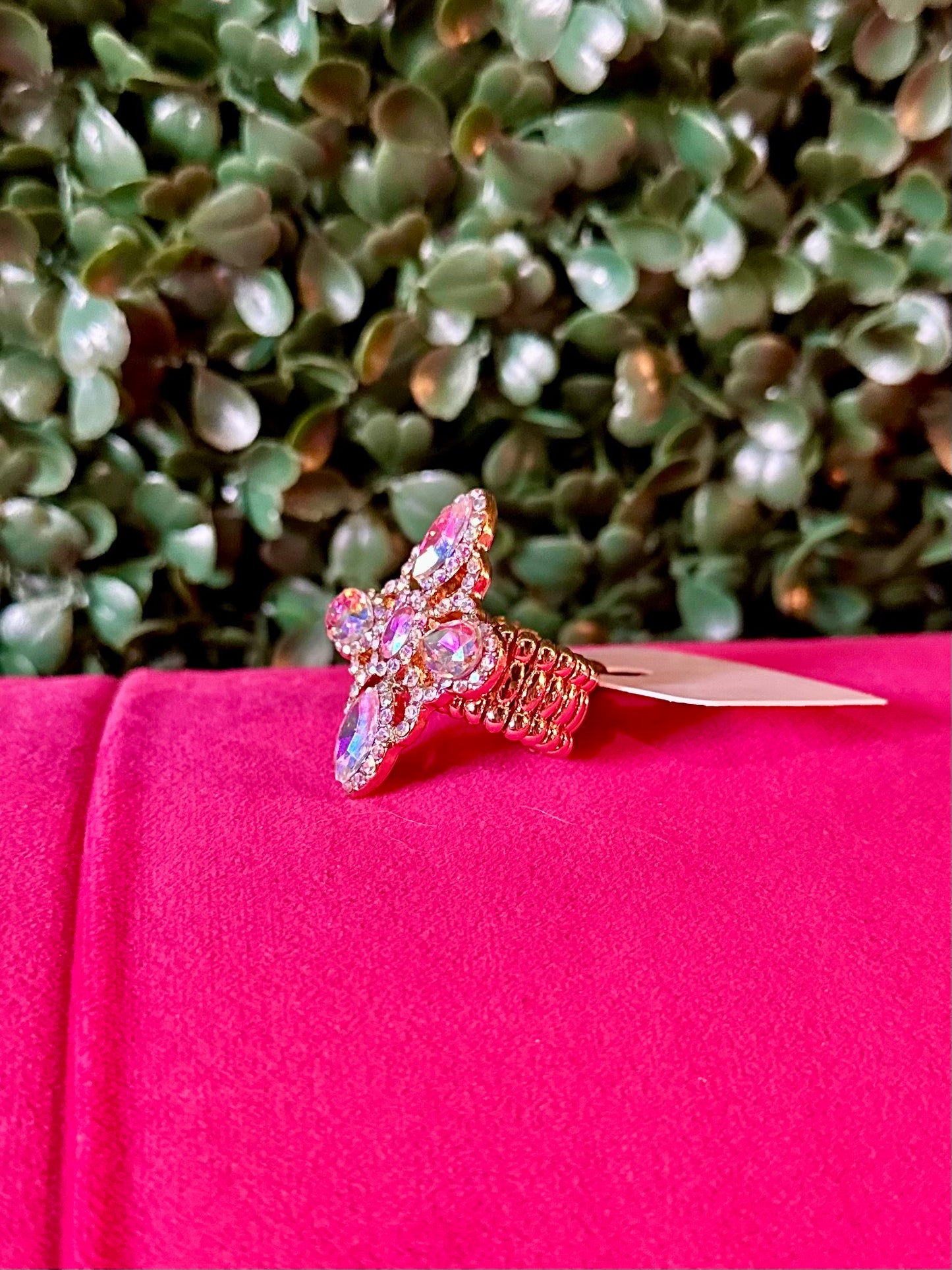 Vintage Floral Marquise Oval Stone Ring
