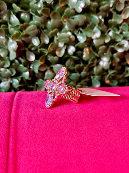 Vintage Floral Marquise Oval Stone Ring
