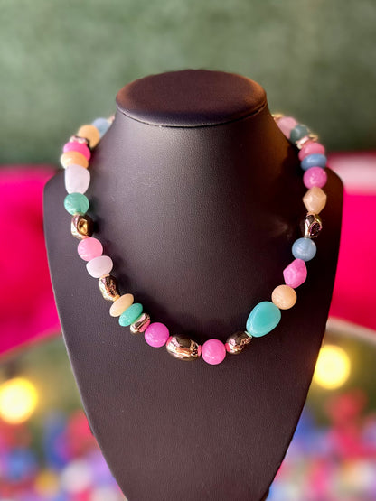 Multicolor Organic Acrylic Necklace