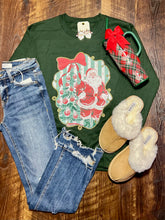 Load image into Gallery viewer, Preppy Santa Christmas Portrait Sweatshirt

