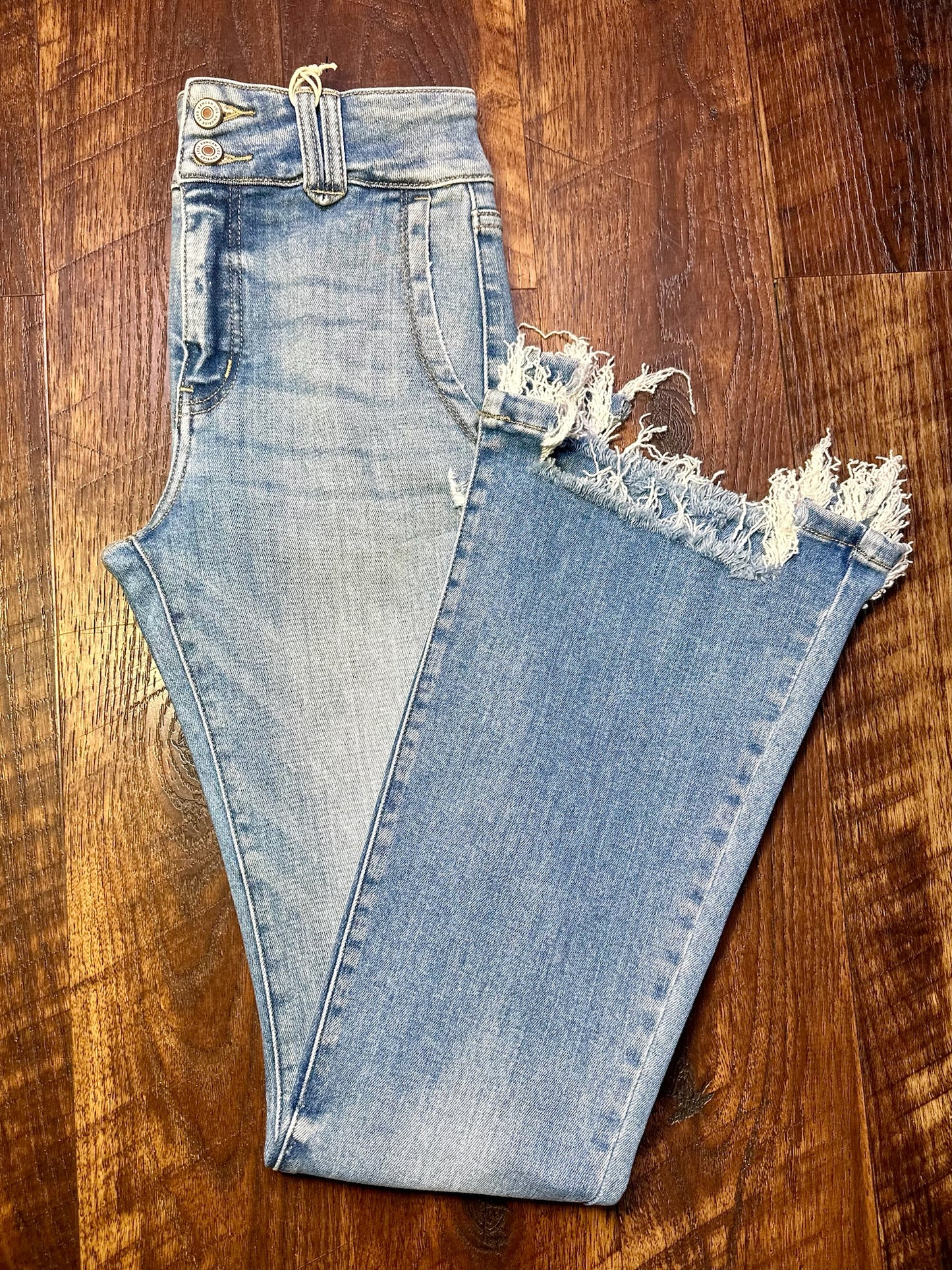 Kancan Medium Wash High Rise Flare Jeans