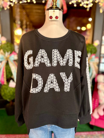 Black & White GAME DAY Pullover