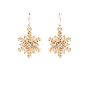 Load image into Gallery viewer, Rhinestone Snowflake Drop Earrings
