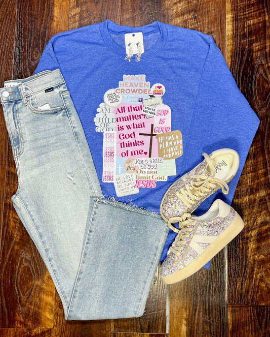 Christian Faith Sayings Collage Sweatshirt