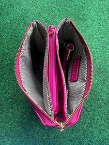 Pink Metallic Crossbody/Wristlet