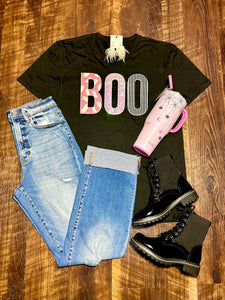 Embroidered “BOO” Tee