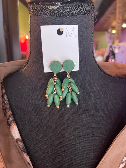 Multi Wood Charm Earrings