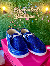 Load image into Gallery viewer, Corkys Electric Blue Glitter Shoes
