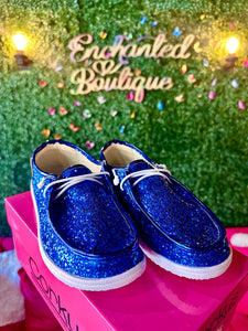 Corkys Electric Blue Glitter Shoes