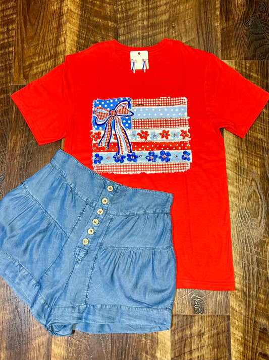 Coquette USA Flag T-Shirt