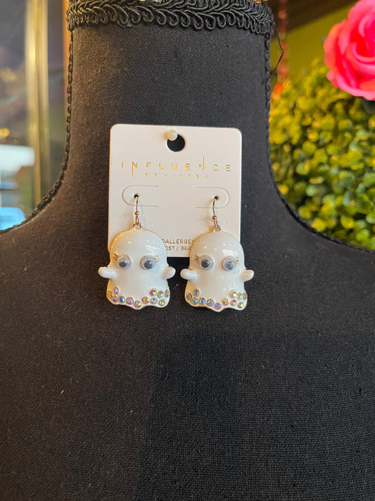 Googly Eye Ghost Earrings