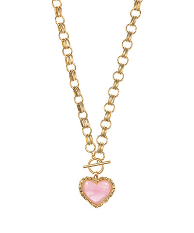 Vintage Framed Heart Pendant Necklace