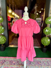 Load image into Gallery viewer, Pink Ribbon Front Tiered Dress
