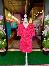 Load image into Gallery viewer, Hot Pink Leopard Print Romper
