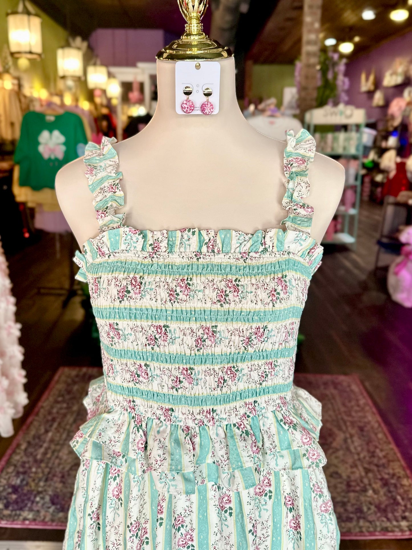Mint Tea Garden Midi Dress