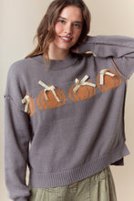 Load image into Gallery viewer, Pumpkin &amp; Lace Bow Sweater
