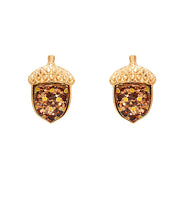 Load image into Gallery viewer, Glittery Acorn Studs

