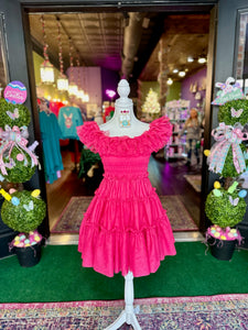 Hot pink Tulle Mini Dress