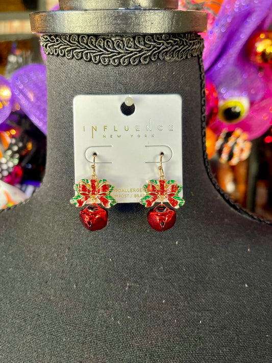 Bow & Bell Dangling Earrings