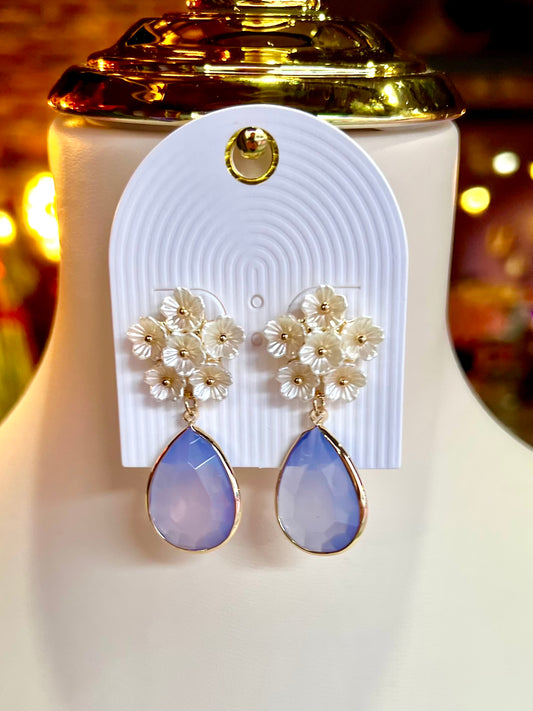 Flower Cluster & Teardrop Earrings
